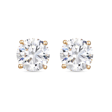 ⭐️0.84CT Lab Diamond Round Stud Earrings in 14K