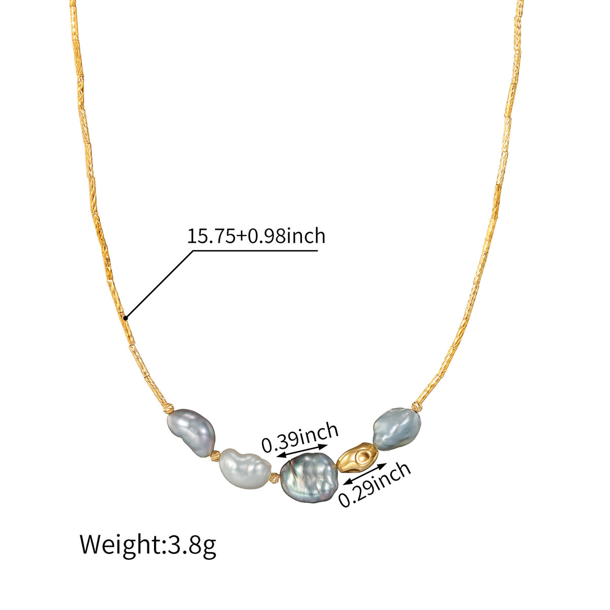 ⭐️South Sea Keshi Pearl Collar Necklace