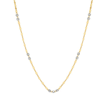 18K Gold Fish Lip Chain Lab-Grown Diamond Necklace 1.2ct