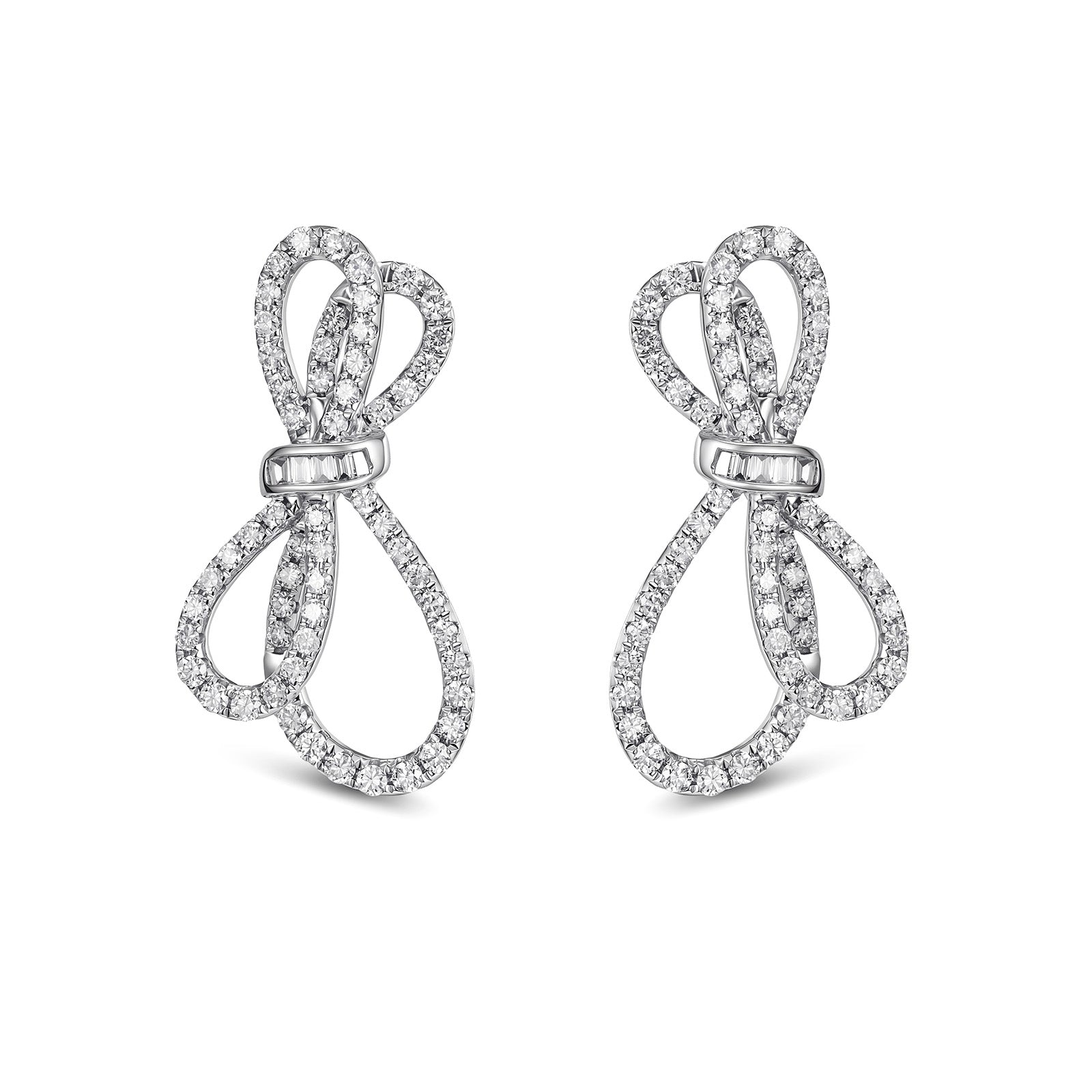 0.84ct Natural Diamond Aurora Bow Stud Earrings