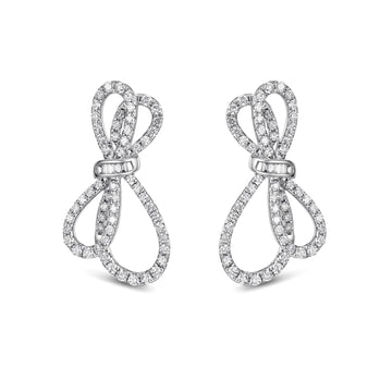 0.84ct Natural Diamond Aurora Bow Stud Earrings