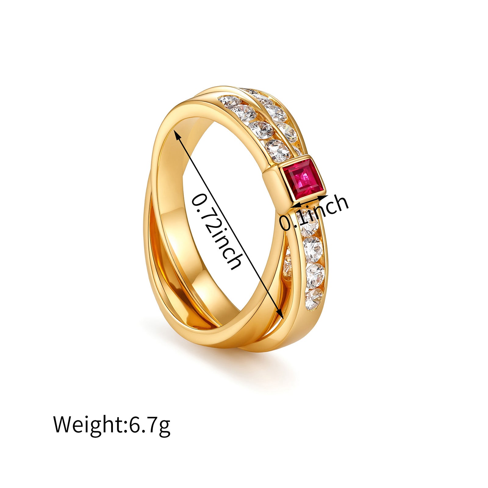 TASAKI Ring in K18 Yellow Gold with Ruby & Diamond