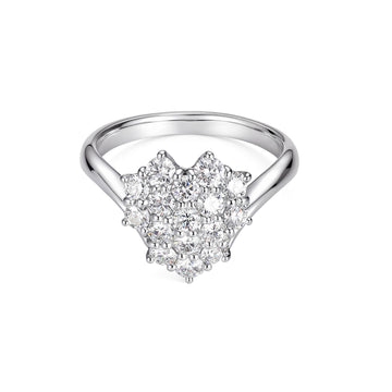 Vintage Ring in PT900 With Natural Diamond