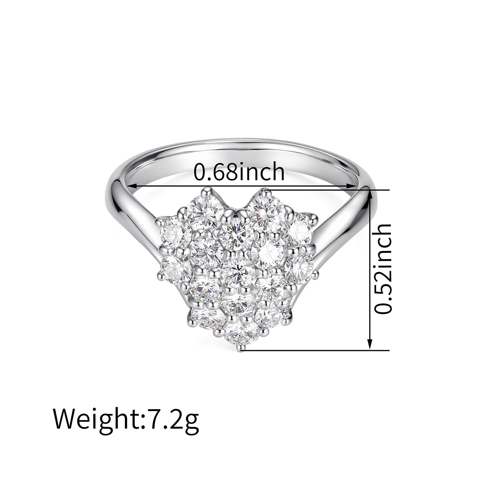 Vintage Ring in PT900 With Natural Diamond