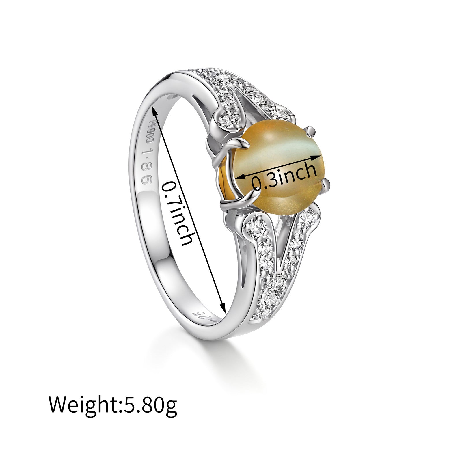 1.86ct Chatoyant Ring in PT900