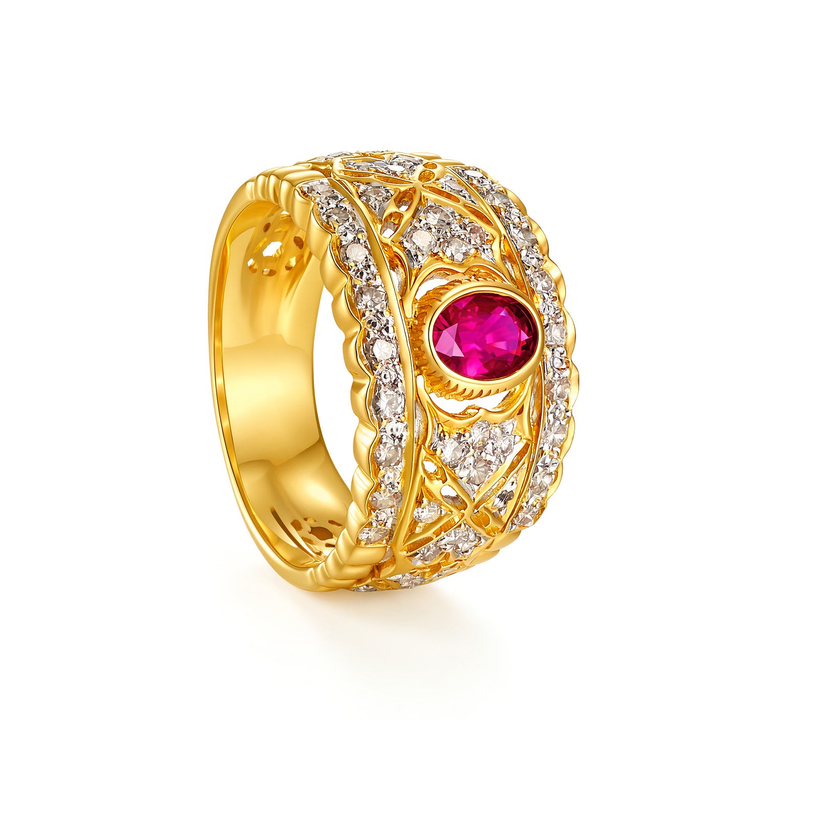 Ruby Ring In 18K Yellow Gold