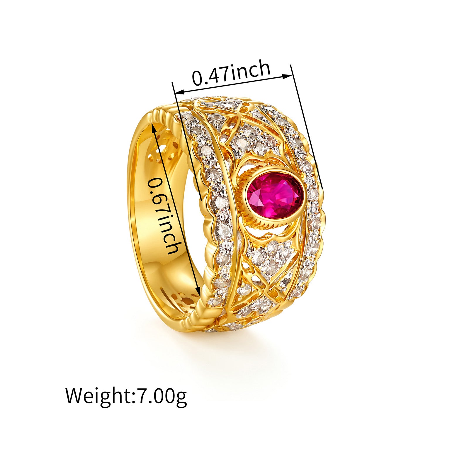 Ruby Ring In 18K Yellow Gold