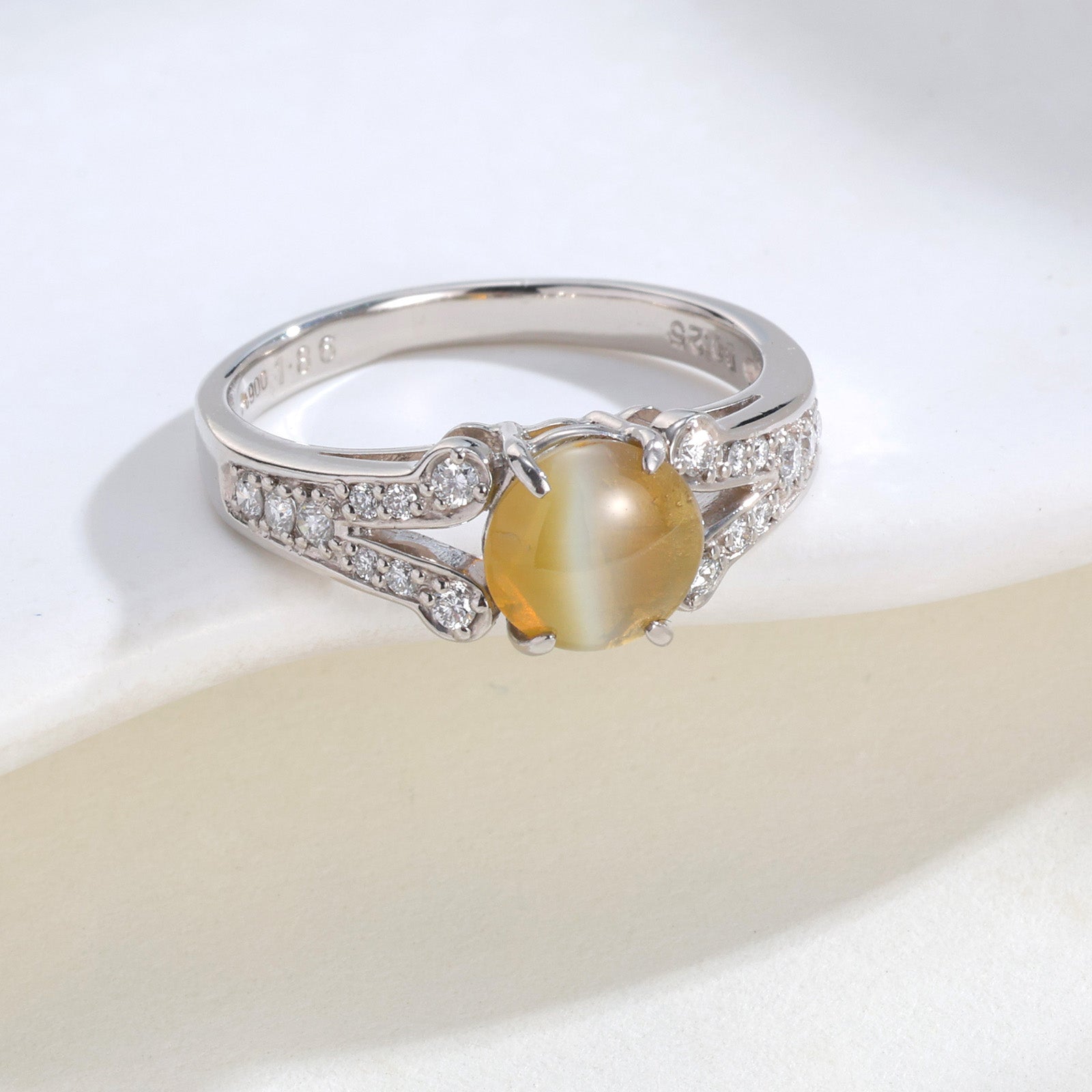 1.86ct Chatoyant Ring in PT900