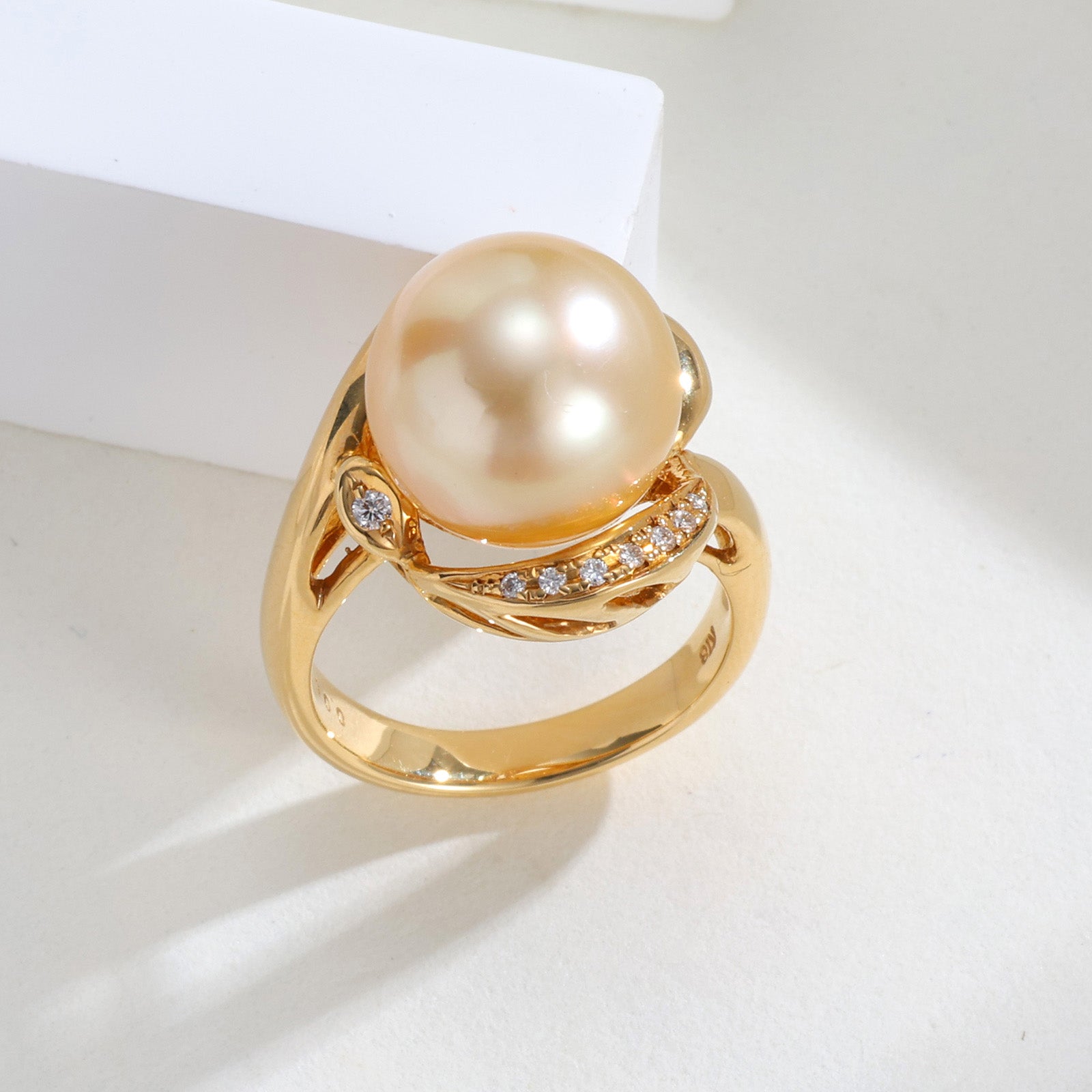 12.2mm Southsea Pearl Ring in 18K Yellow Gold