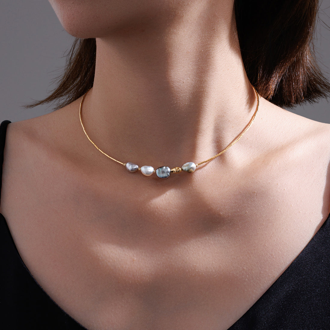 ⭐️South Sea Keshi Pearl Collar Necklace