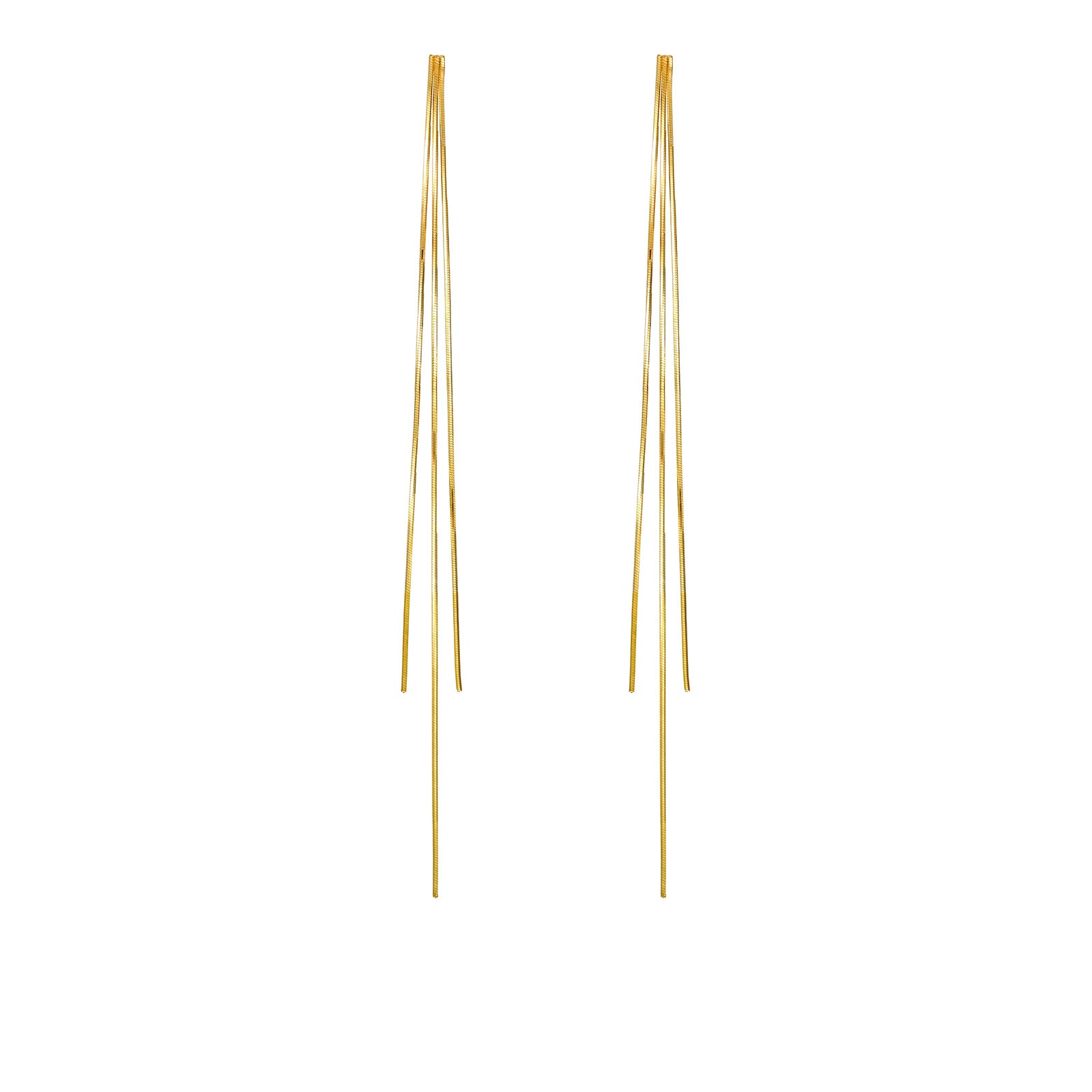 Snake Chain Earrings In 18K