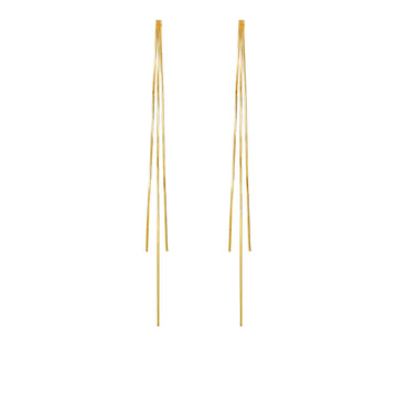 Snake Chain Earrings In 18K