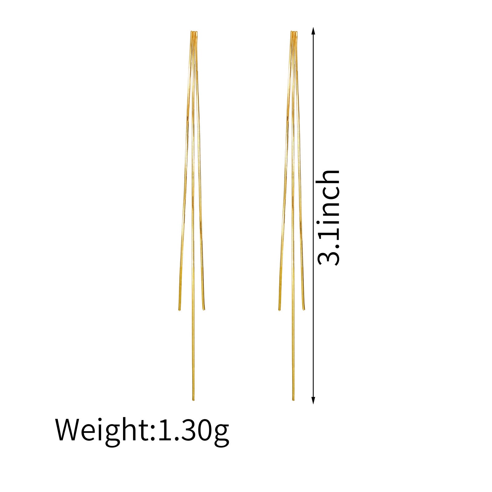 Snake Chain Earrings In 18K