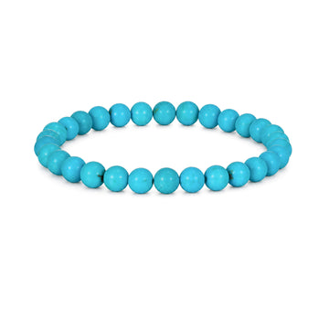 5mm Natural Sleeping Beauty Turquoise Single Strand Bracelet