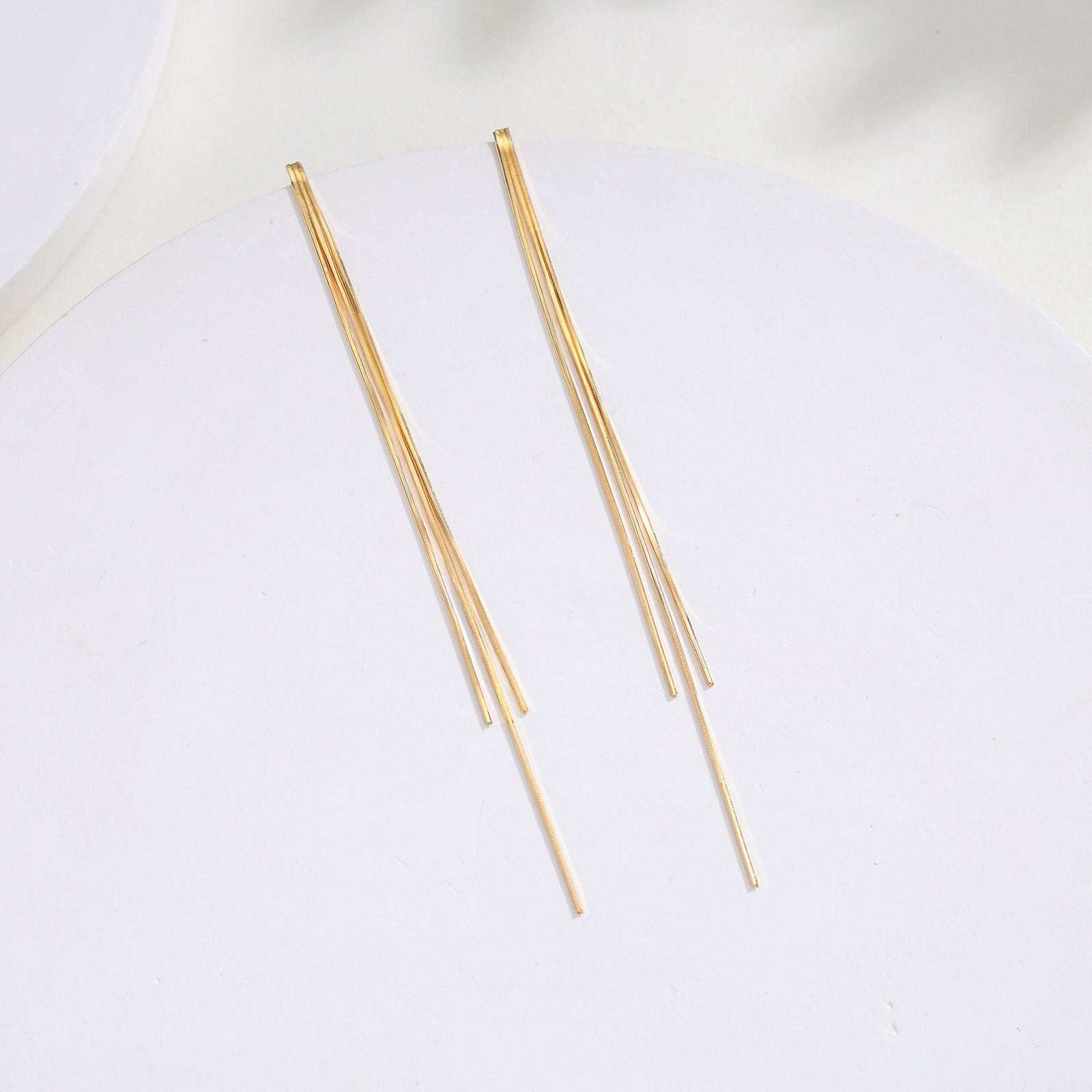 Snake Chain Earrings In 18K
