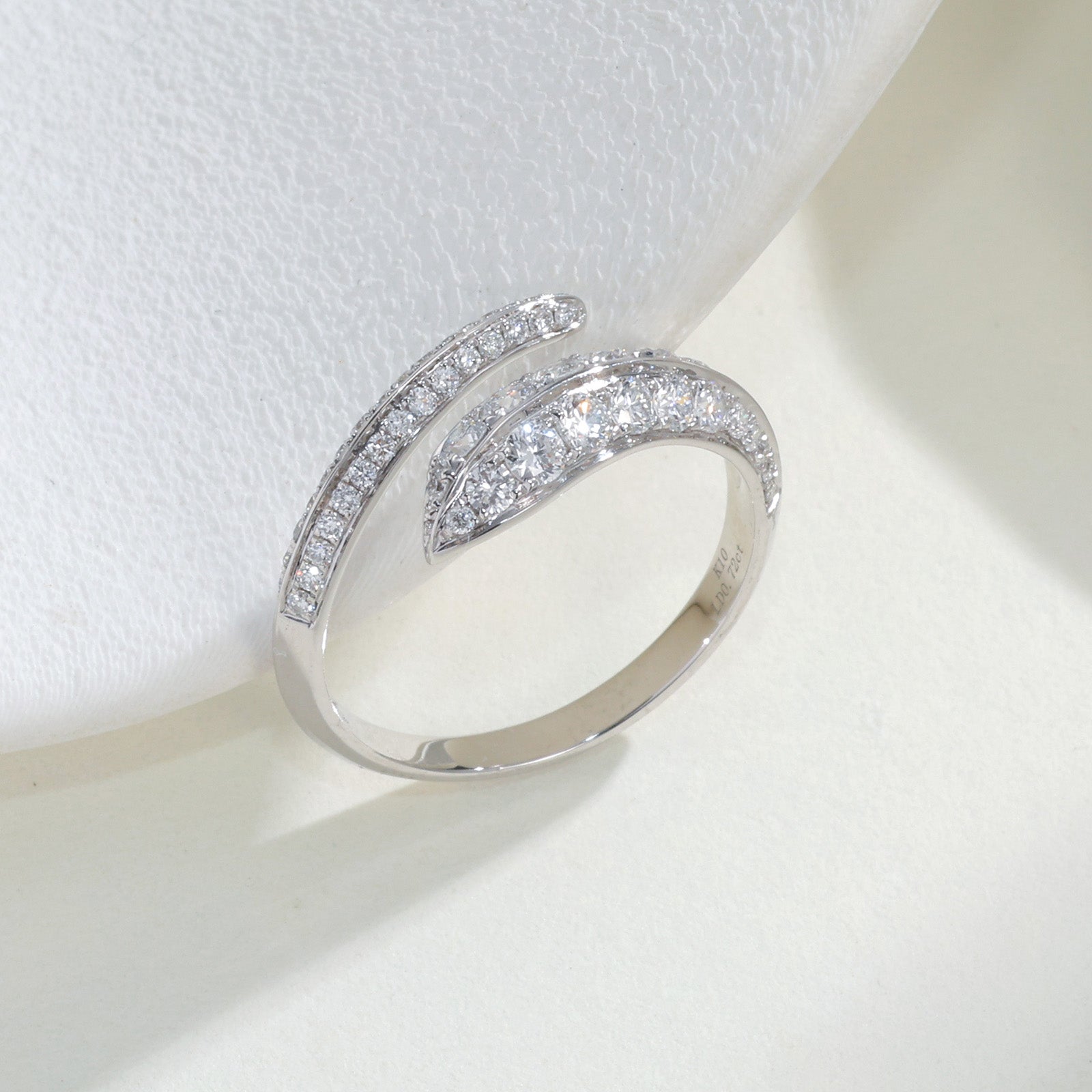 Double-Band Snake Lab Diamond Ring
