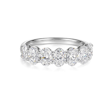 Oval-Cut Half Eternity Lab-Grown Diamond Ring（0.3ct Each）
