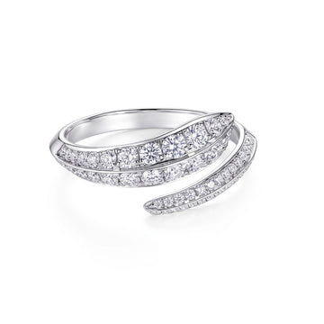 Double-Band Snake Lab Diamond Ring
