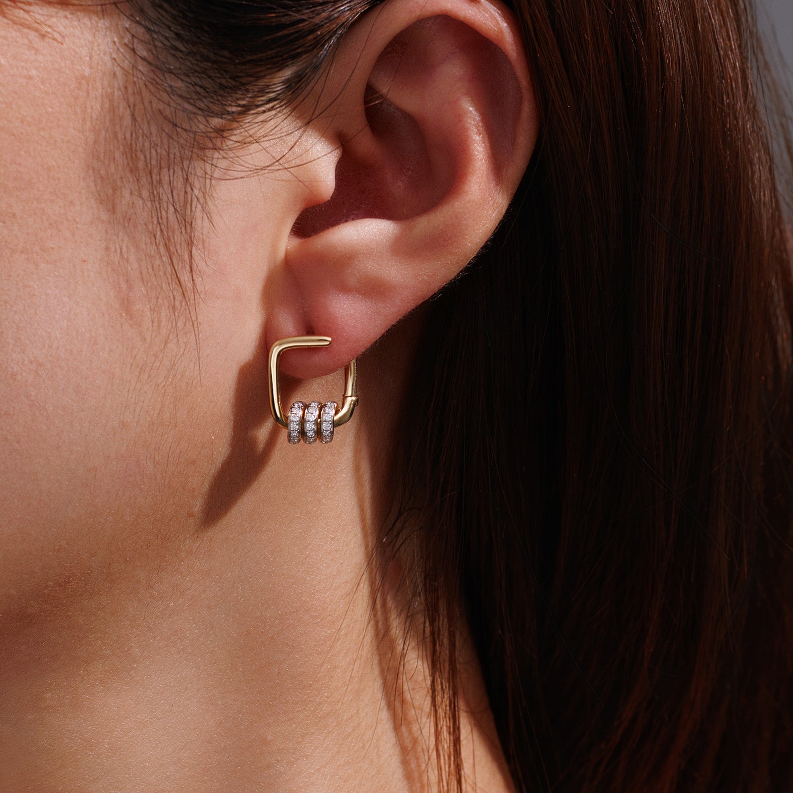 Hikari Link Hoop Earrings