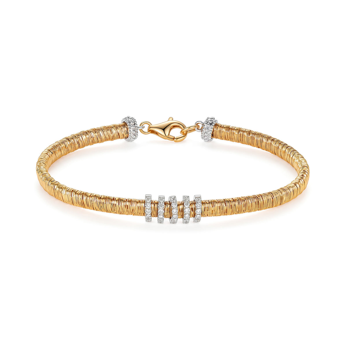 Flexible Coil Bangle Bracelet in 18K Gold
