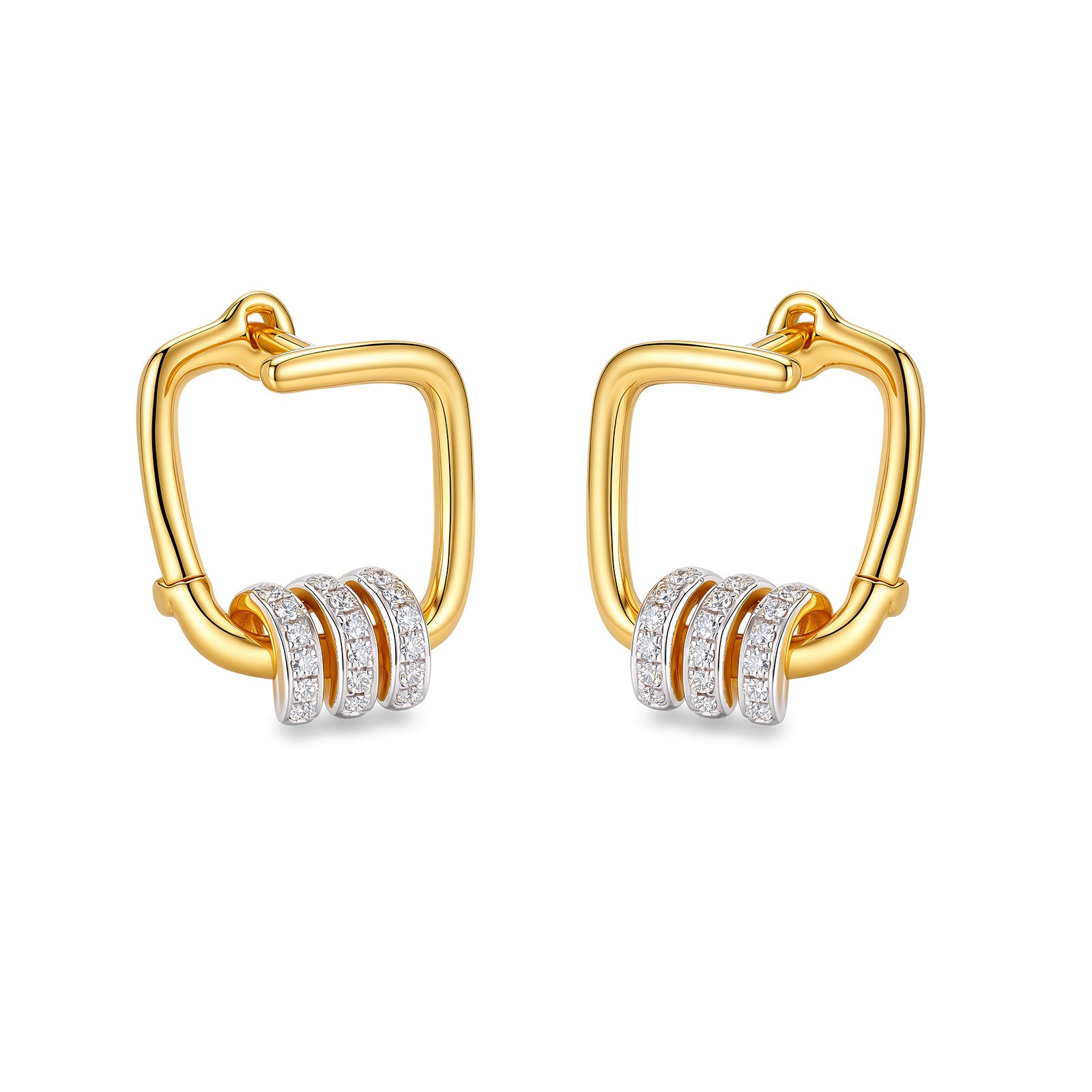Hikari Link Hoop Earrings