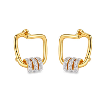 Hikari Link Hoop Earrings
