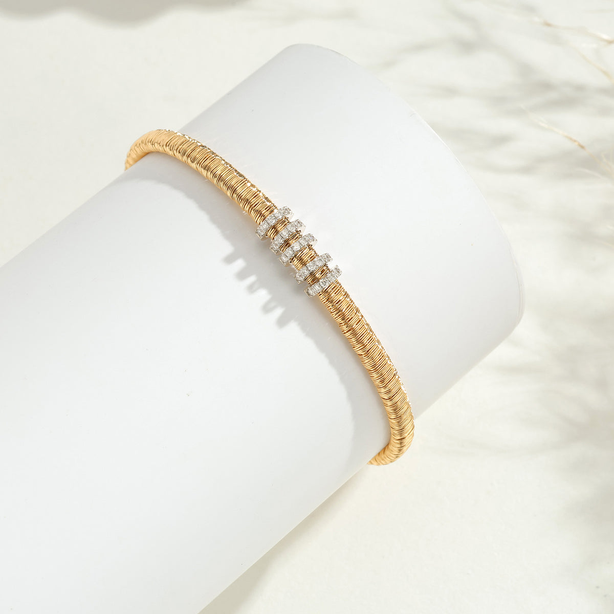 Flexible Coil Bangle Bracelet in 18K Gold