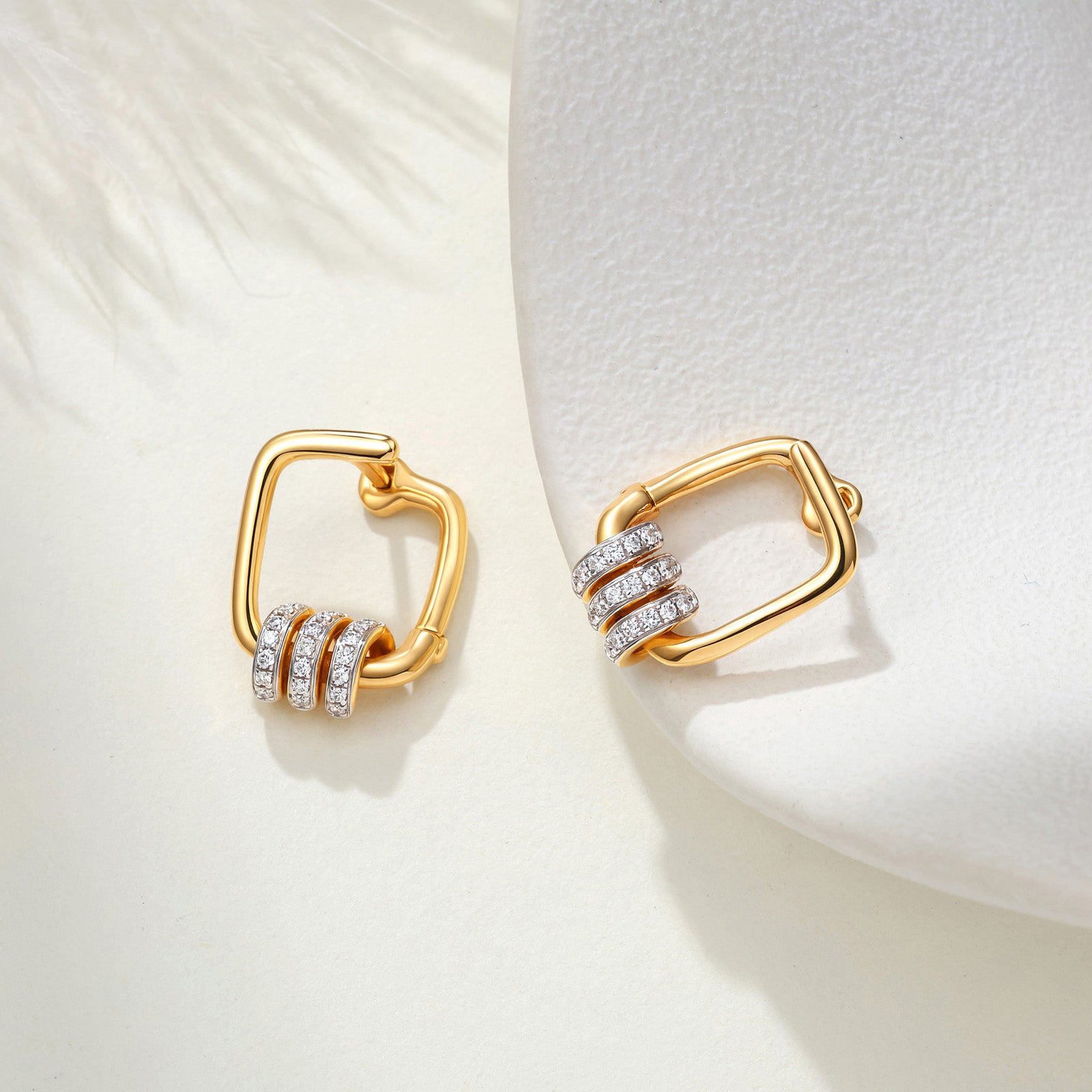 Hikari Link Hoop Earrings