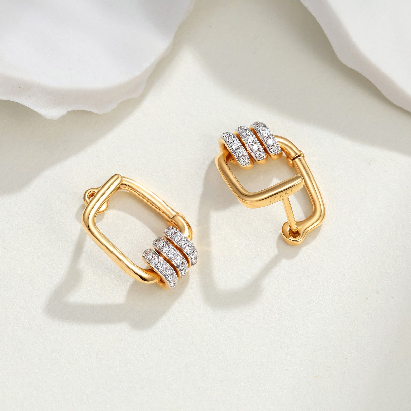 Hikari Link Hoop Earrings
