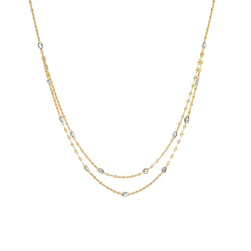 1.21CT Lab Grown Diamond Station Necklace 14K Yellow Gold