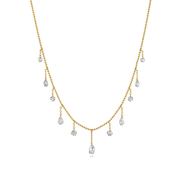 ⭐️1.65CT Lab-Diamond Dangling Station Necklace 18K