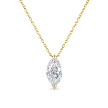 1.54CT Lab-Grown Diamond Marquise Solitaire Necklace in 14K