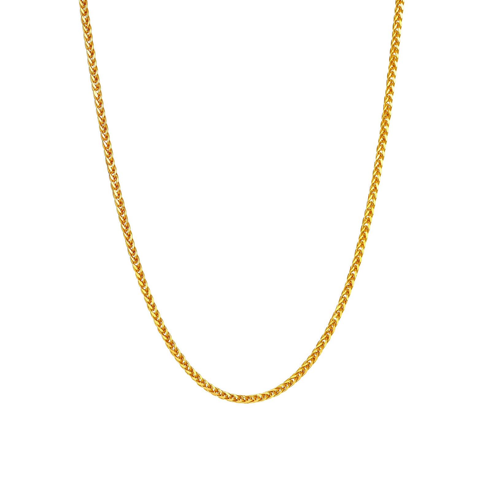 18K Solid Gold Chopin Chain Necklace