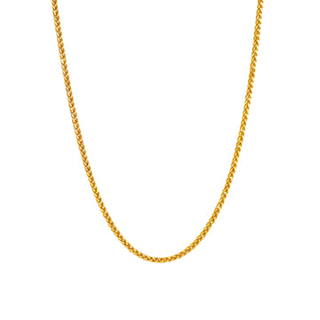 18K Solid Gold Chopin Chain Necklace