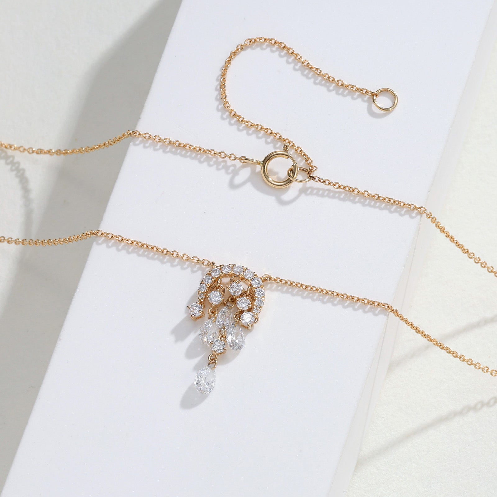 0.69CT Lab-Grown Diamond Tassel Pendant Necklace in 14K