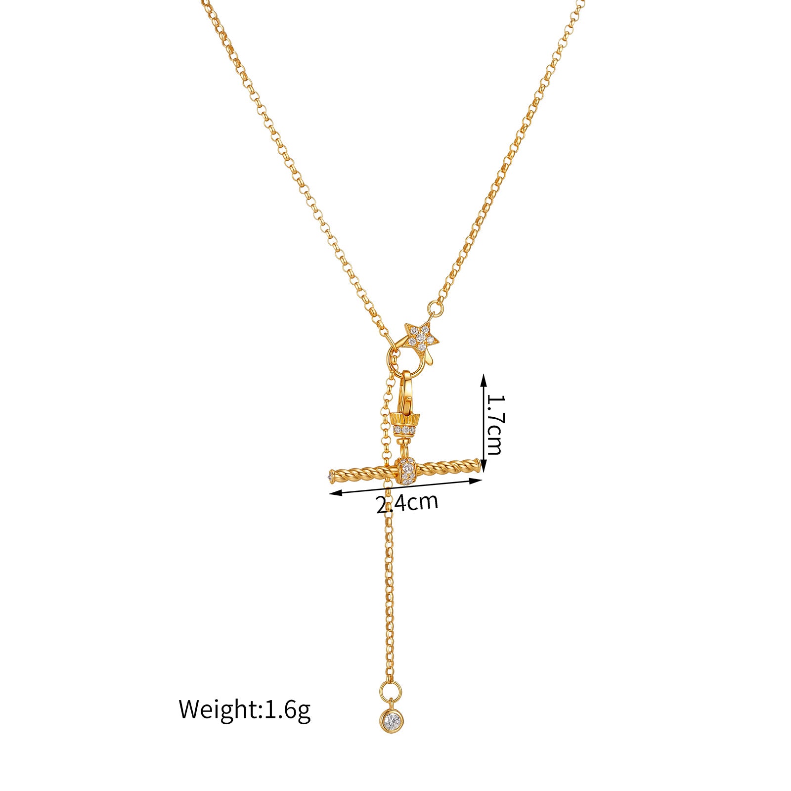 K18 Bar Pendant (Pendant Only)
