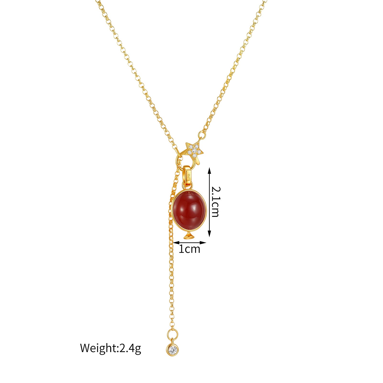 Bezel‑Set Multi‑Stone Enhancer Pendant ( Pendant Only)