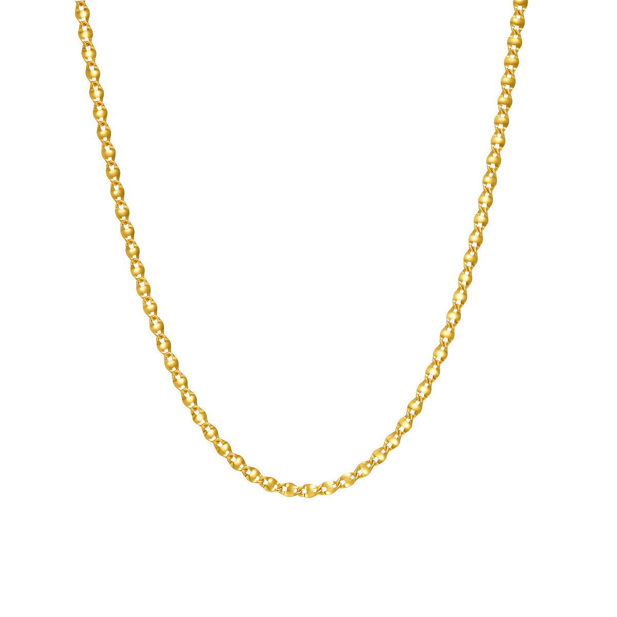 18K Solid Gold Necklace 2.24g