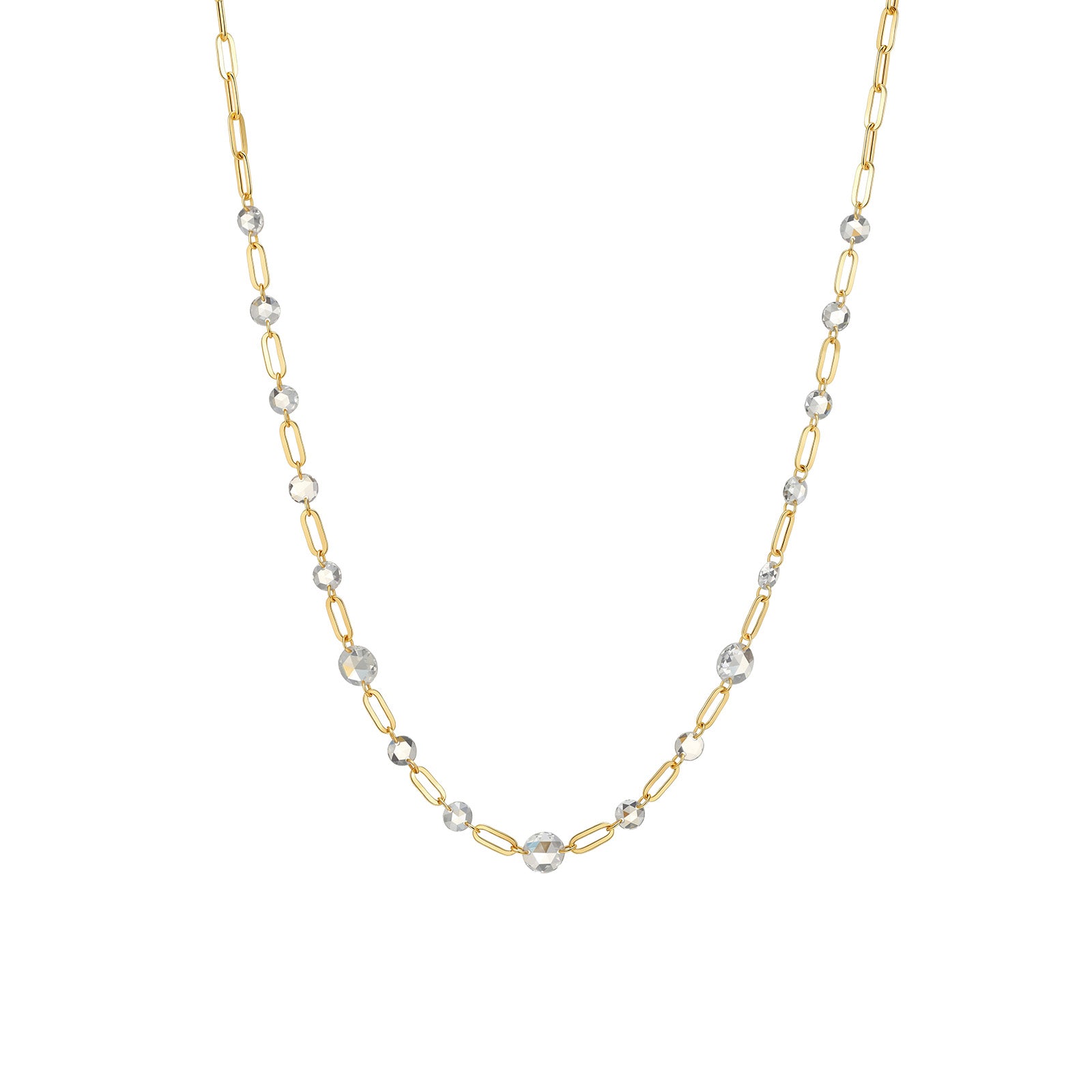 ⭐️Lab-Diamond Round Satellite Necklace 14K