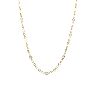 ⭐️Lab-Diamond Round Satellite Necklace 14K