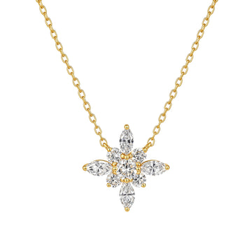0.61CT Lab Grown Diamond Star Pendant Necklace in 14K Yellow Gold