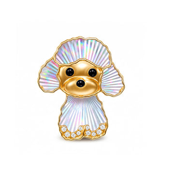 Poodle Dog Lumière Brooch