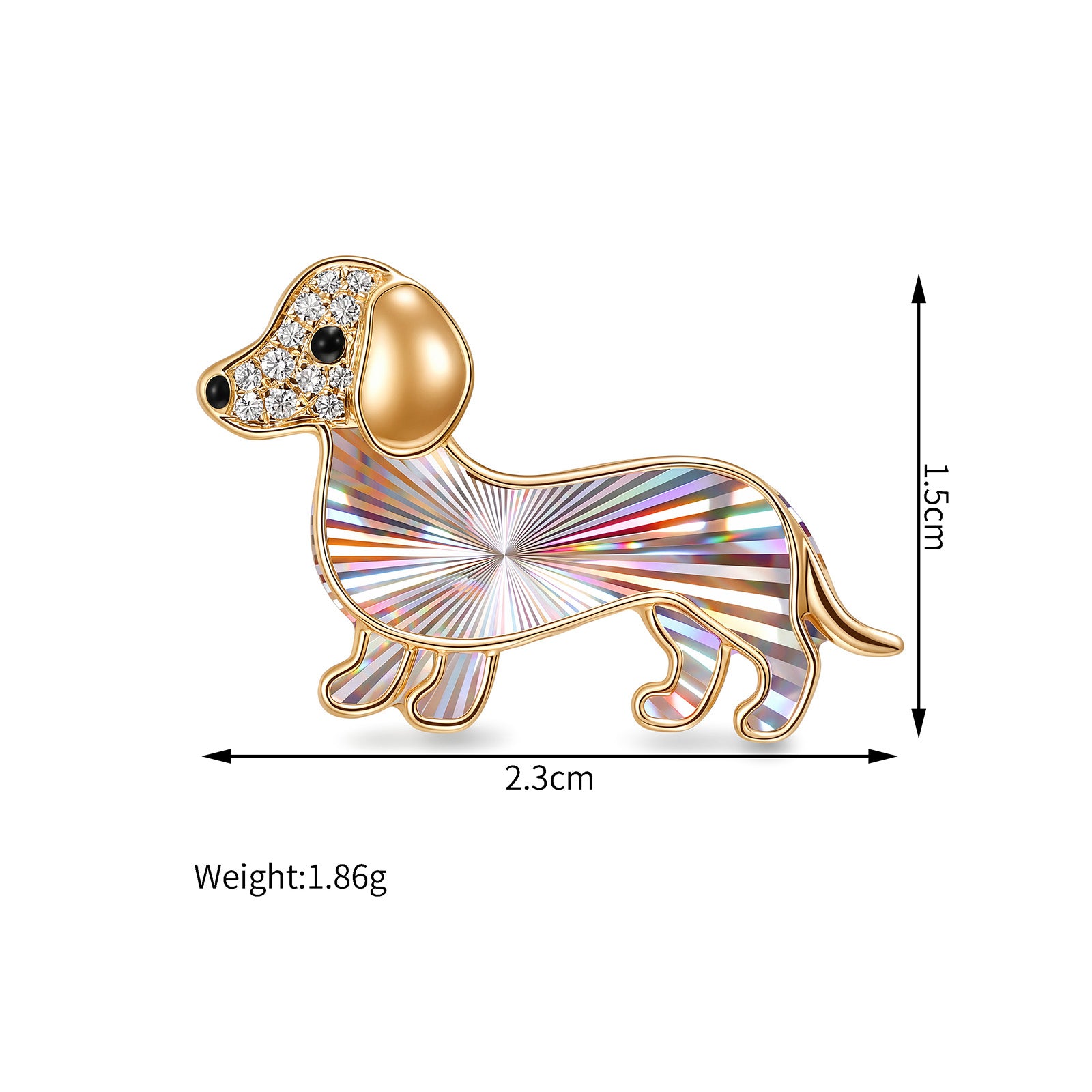 Dachshund Lumière Brooch