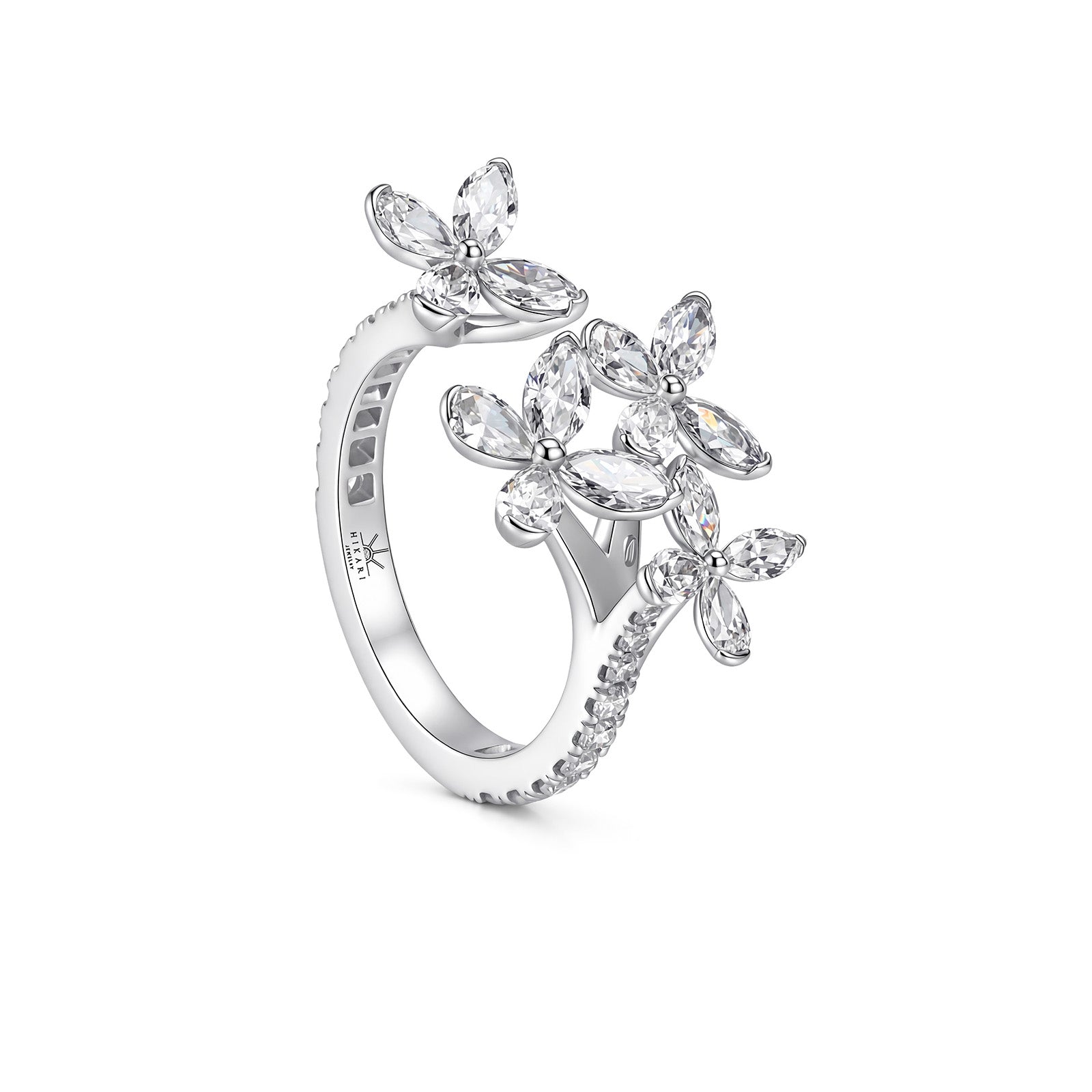 1.79CT Lab Grown Diamond Butterfly Ring in 14K White Gold