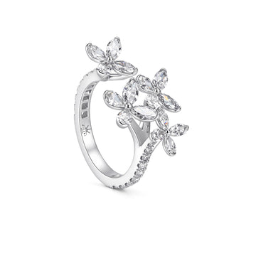 1.79CT Lab Grown Diamond Butterfly Ring in 14K White Gold