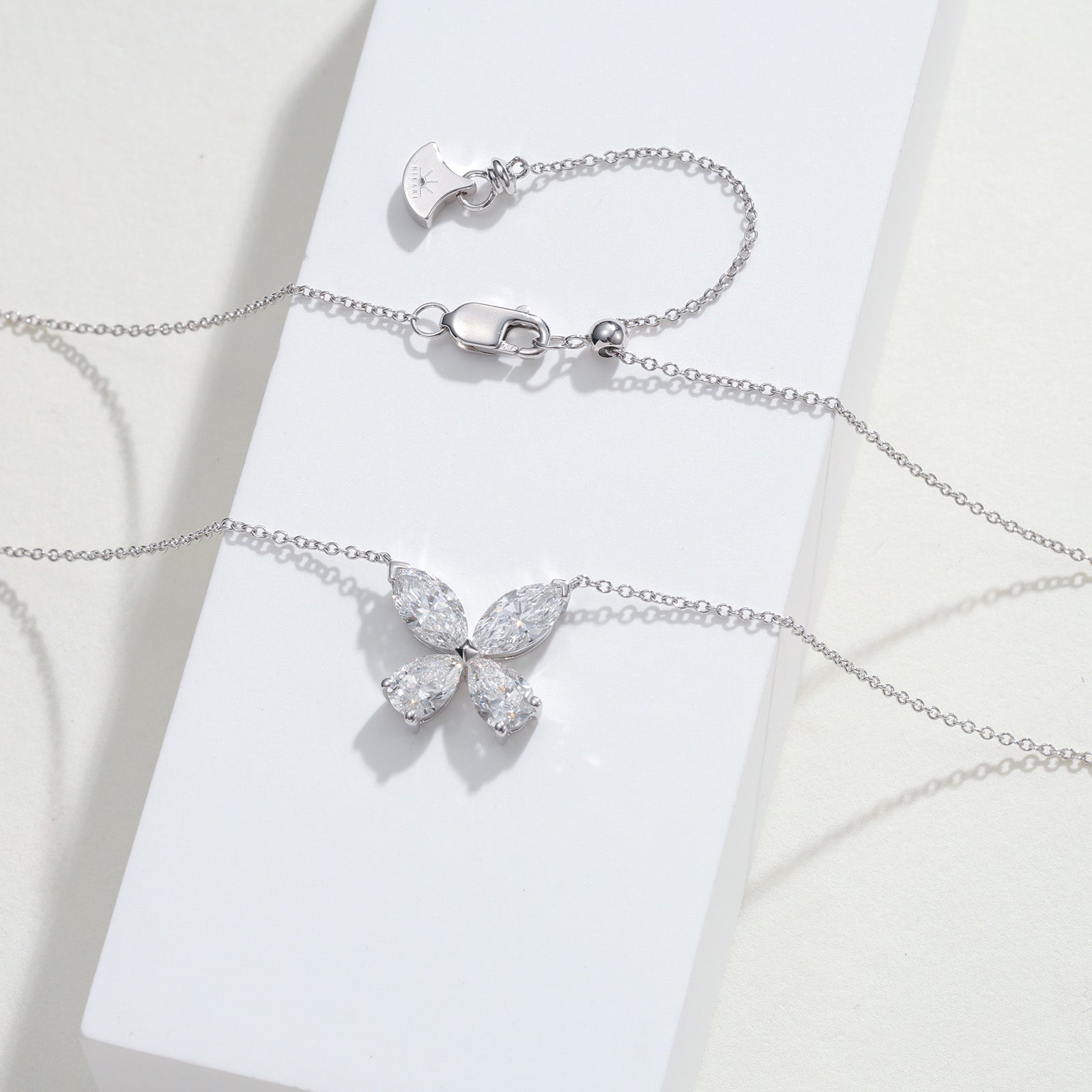 1.66CT Lab Grown Diamond Butterfly Necklace In 18K Gold