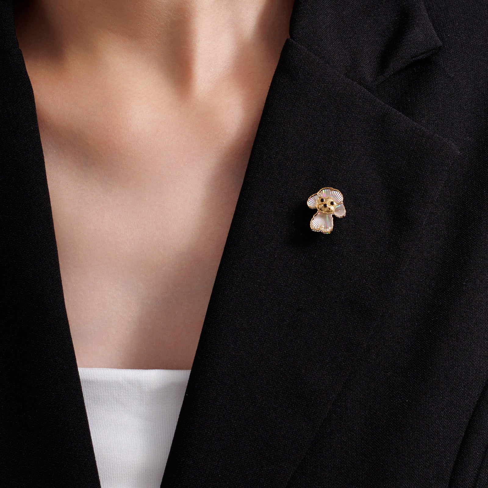 Poodle Dog Lumière Brooch