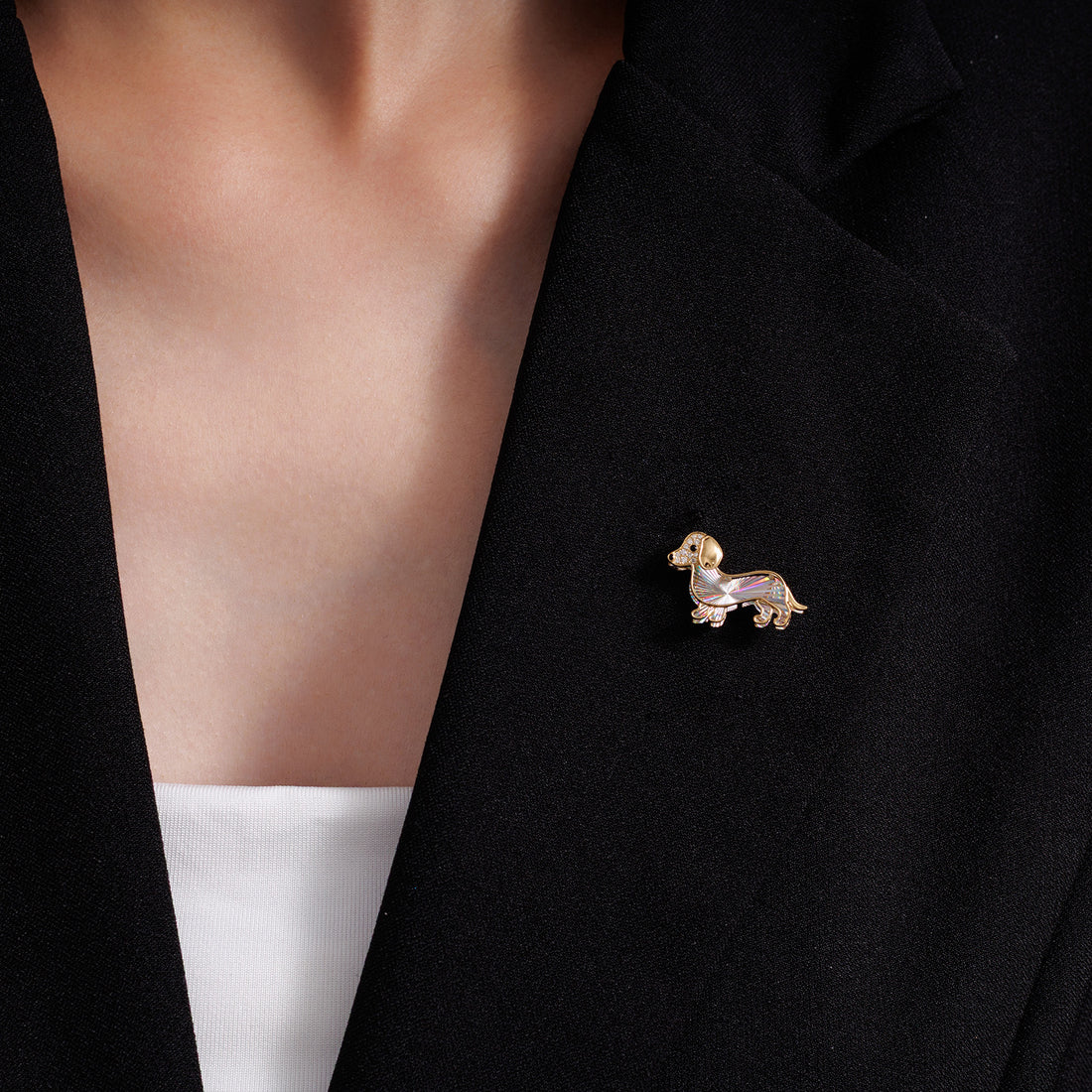 Dachshund Lumière Brooch