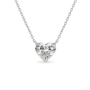 ⭐️1.55ct Certified Lab Grown Diamond Heart‑Shaped Necklace in 14K