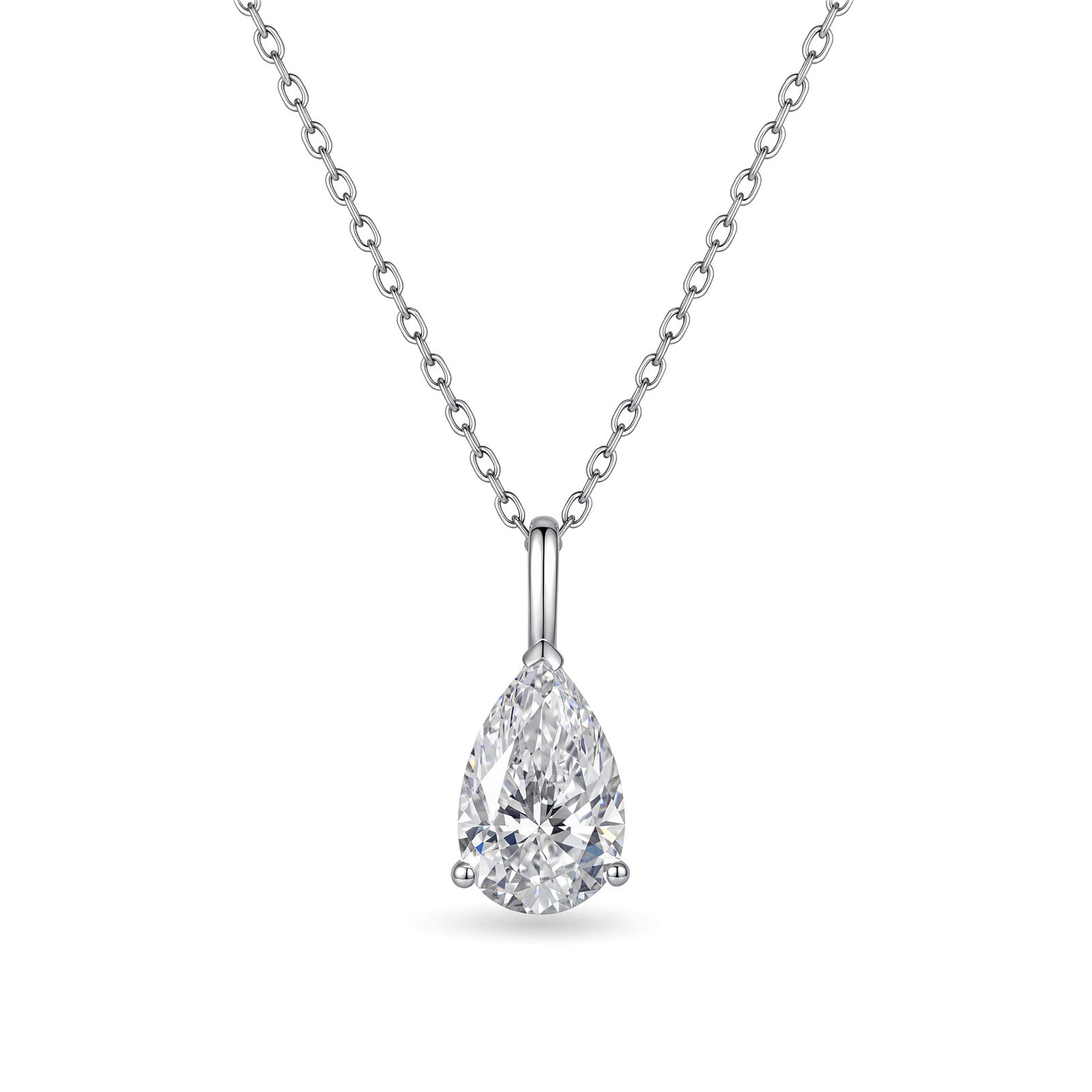1.5ct Certified Lab Grown Diamond Pear‑Shaped Necklace in 14K